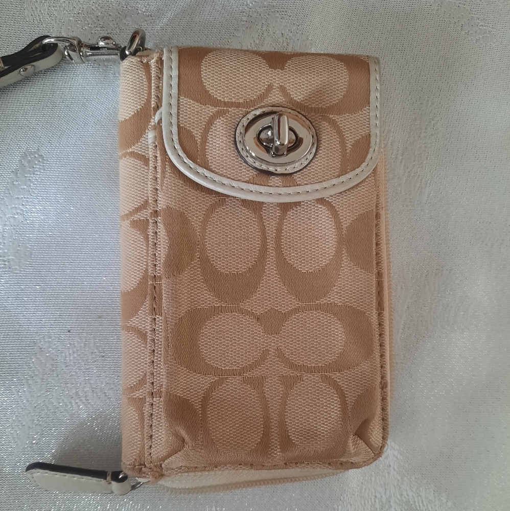 Cream Coach Wallet